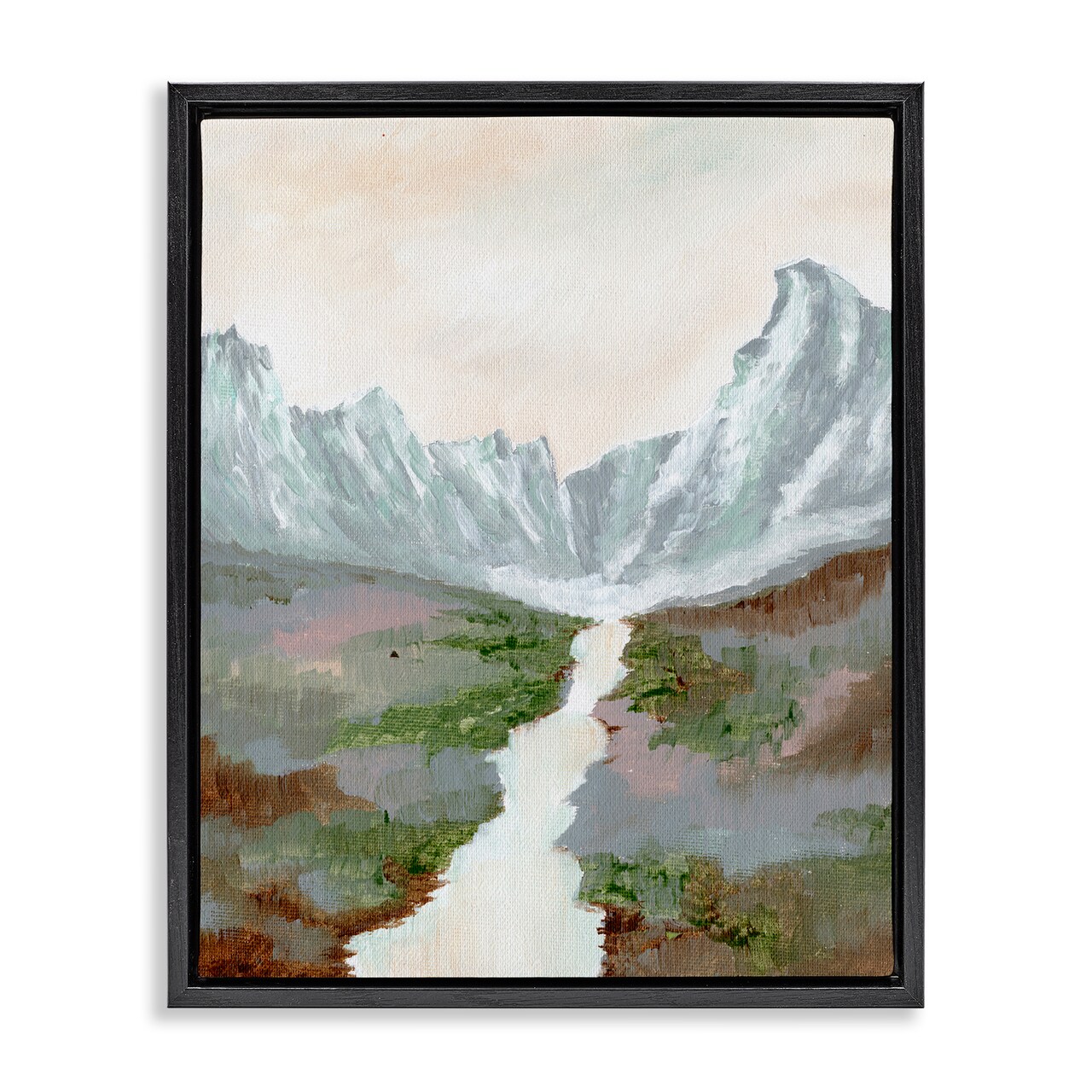 Stupell Industries Scenic Valley River Floater Framed Canvas Wall Art Design by Nikita Jariwala
